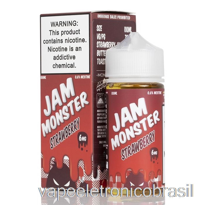 Vape Vaporesso Morango - Jam Monster - 100ml 3mg